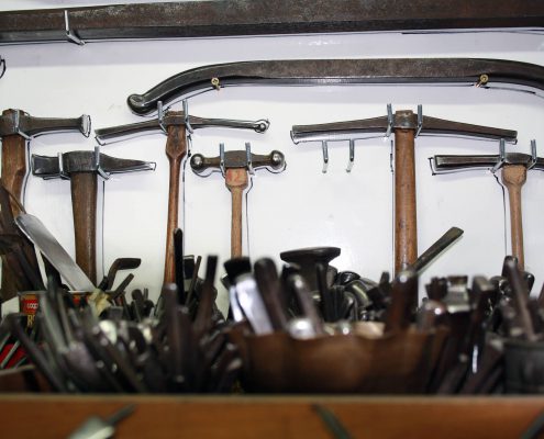 Strumenti di lavoro dell'argentiere